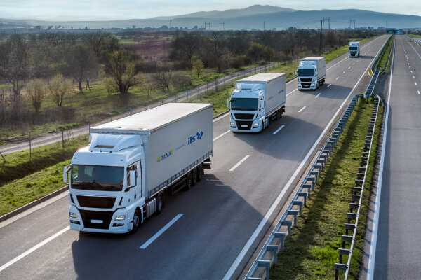 Lorries on the road / Ciężarówki na drodze